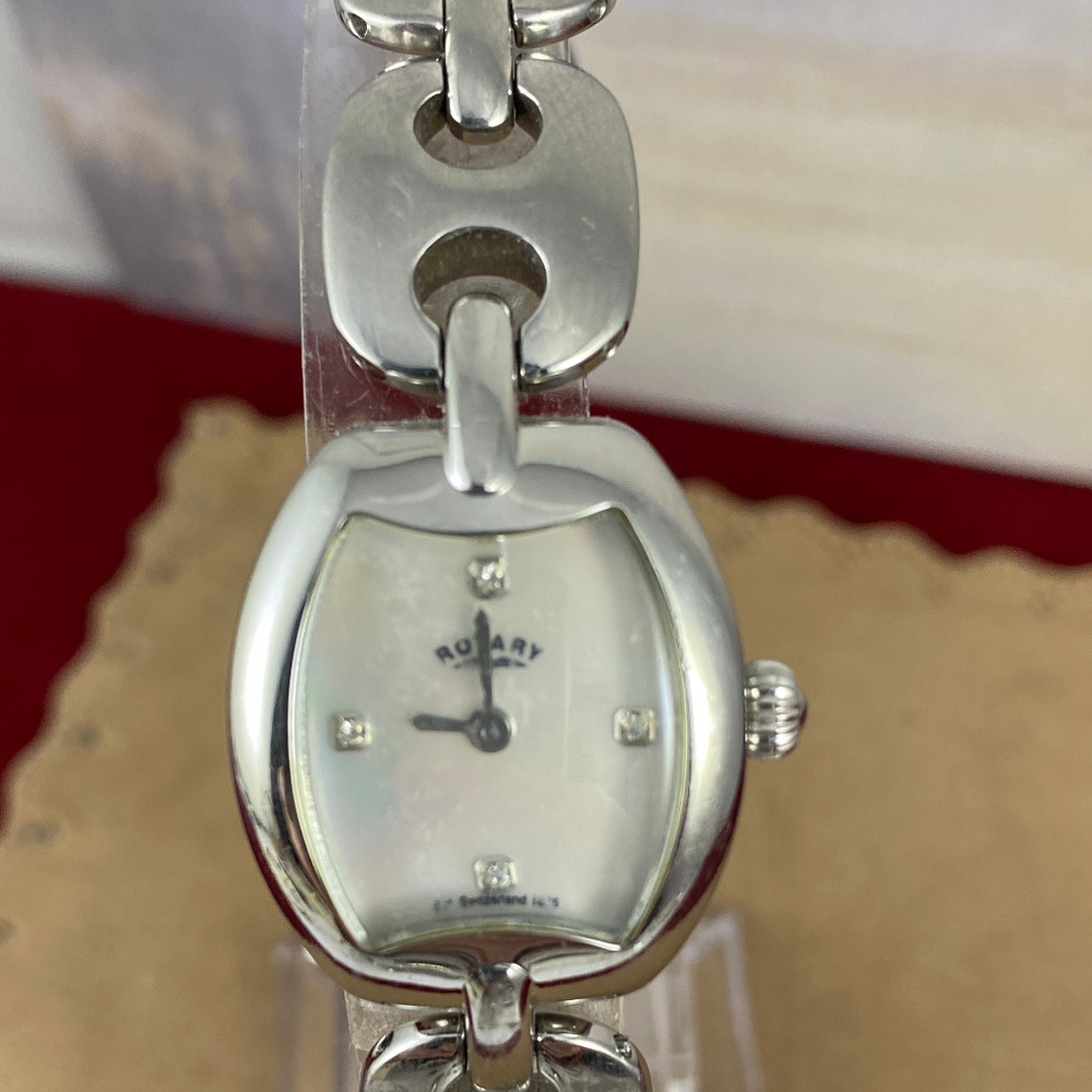 Vintage Mariners Link Rotary Watch Silver Tone Bracelet